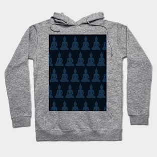 Navy Buddha Pattern Hoodie